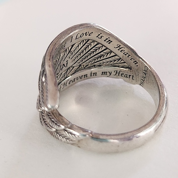 JAI John Hardy Sterling Silver Angel Wing Ring, size 7, preloved - Picture 4 of 7